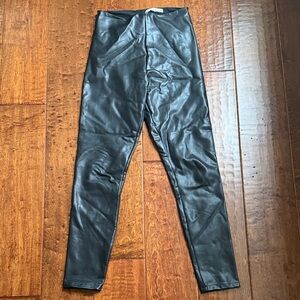 A&F Black Faux Leather Leggings